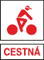 cestna cerveny cyklista biele pozadie